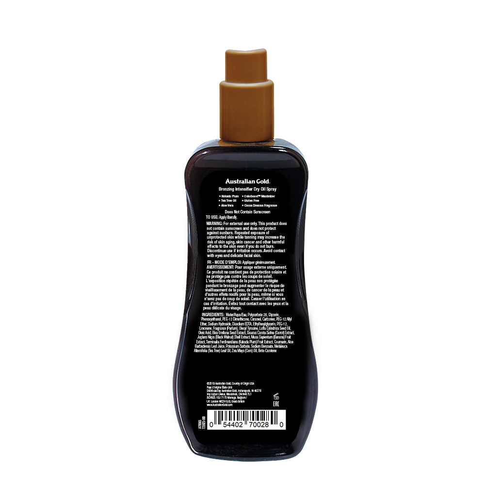 Bronzing Intensifier Ξηρό λάδι ενίσχυσης μαυρίσματος χωρίς SPF 237ml - Australian Gold - Image 2