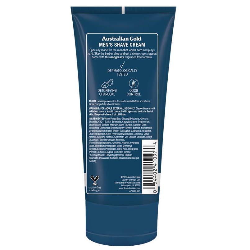 Vegan Κρέμα ξυρίσματος προσώπου 148ml - Australian Gold - Image 2