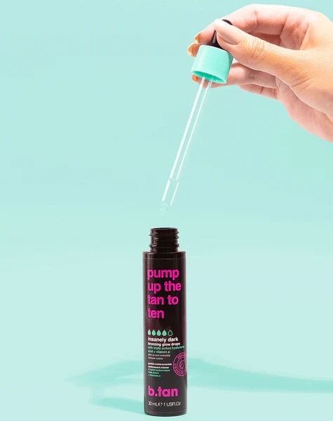 Tanning glow drops 30ml με υαλουρονικό οξύ, Pump up the tan to ten - BTan - Image 2