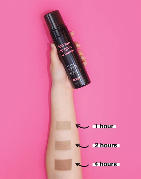 Μους self tan 1 ώρας για πολύ έντονο, σκούρο αποτέλεσμα, Too tan to give a damn 200ml - BTan - Image 2