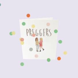 Ευχετήρια Κάρτα κονφετί, preggers – The Gift Label