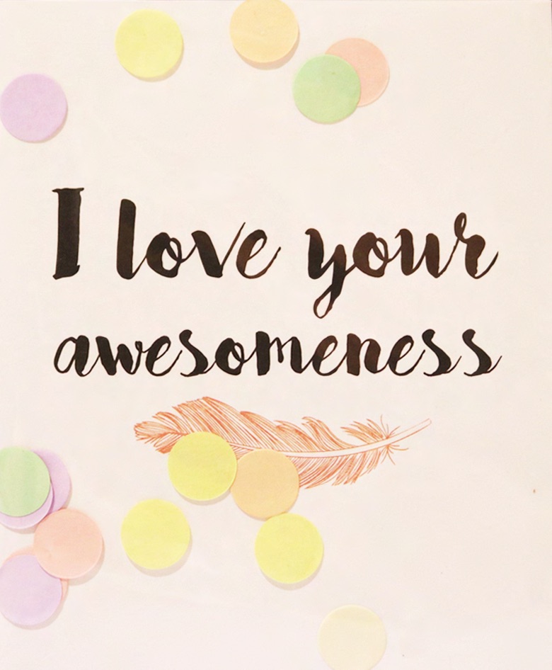 Ευχετήρια Κάρτα κονφετί, I love your - The Gift Label