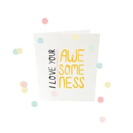 Ευχετήρια Κάρτα κονφετί, I love your awesomeness – The Gift Label