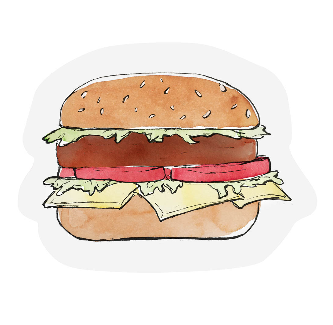 Hamburger - Cut- out Ευχετήρια κάρτα - The Gift Label