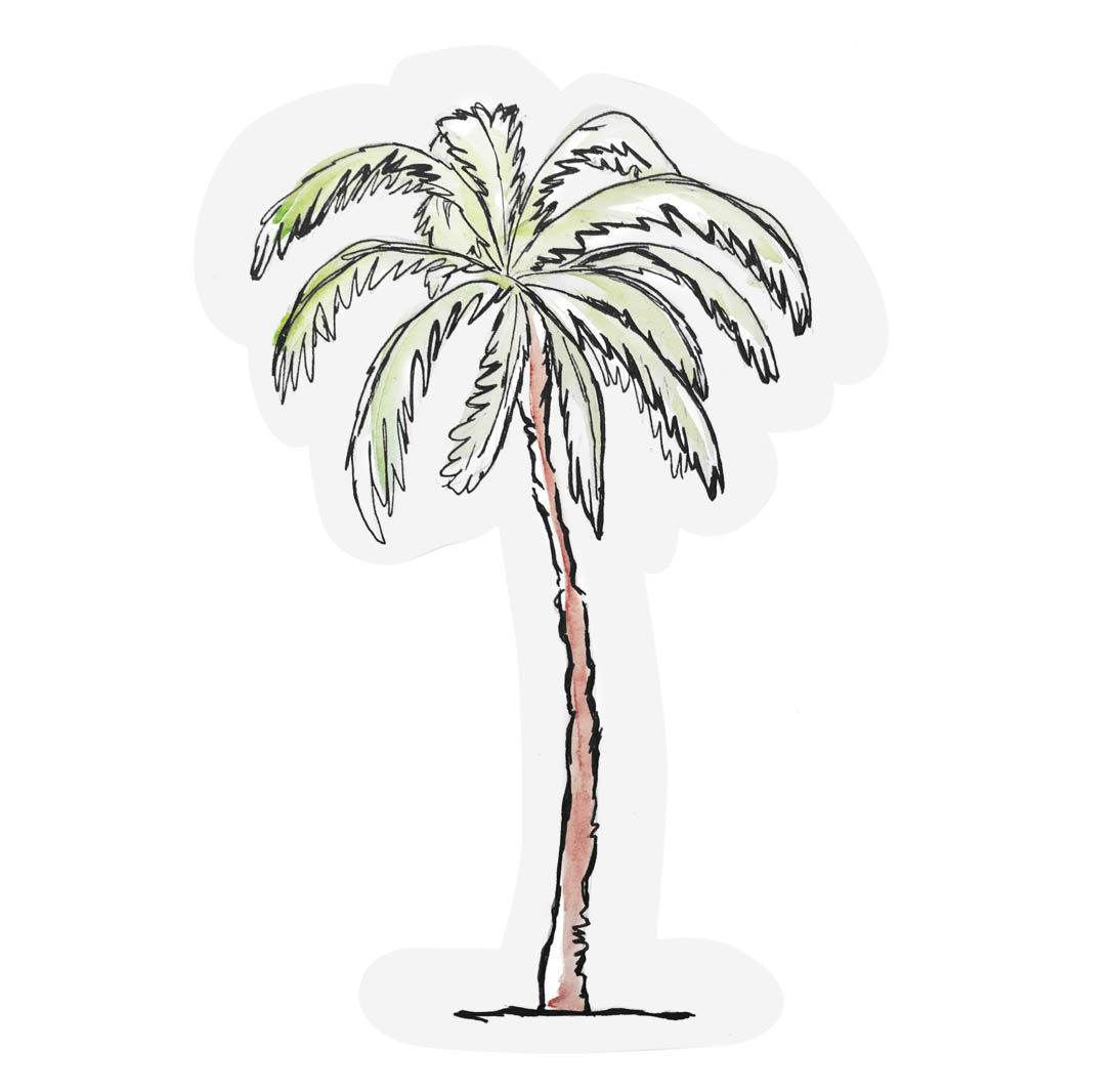 Palm tree - Cut- out Ευχετήρια κάρτα - The Gift Label