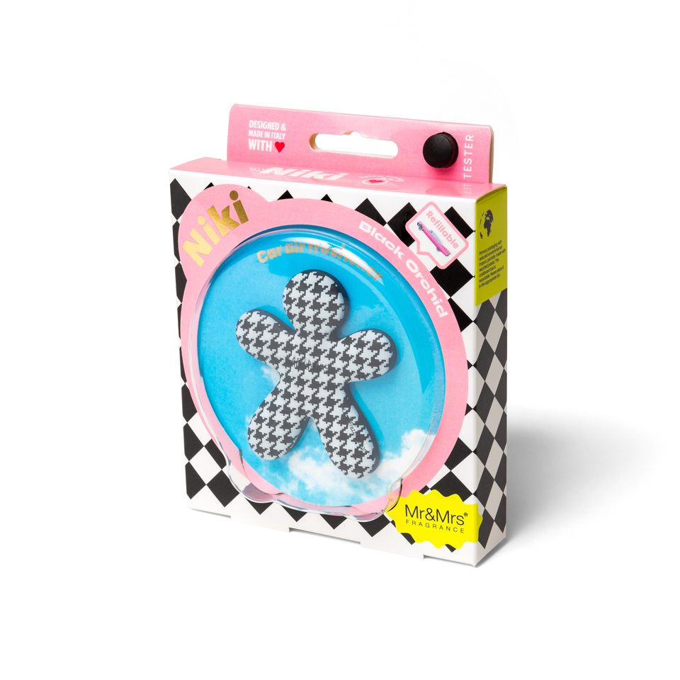 Αρωματικό αυτοκινήτου με ανταλλακτικό Niki Pied De Poule, Black Orchid - Mr&Mrs Fragrance - Image 2