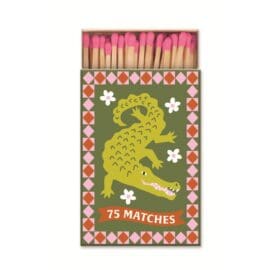 Adopo &amp;apos;Crocodile&amp;apos; Pink 75 Σπίρτα ασφαλείας 9.6cm – Paddywax