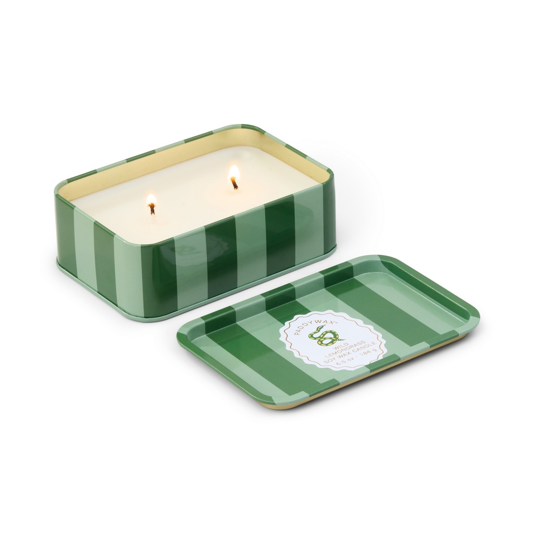 A dopo κερί σόγιας μεταλλικό δοχείο, Wild Lemongrass 184gr Snake - Paddywax - Image 2