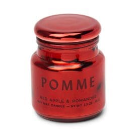 Red Apple &amp; Pomander Φυτικό Κερί 70gr σε κόκκινο γυάλινο δοχείο με καπάκι, Chroma Pomme – Paddywax