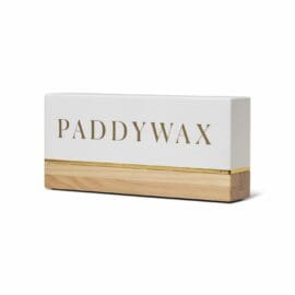 Wood and white brand brick – Paddywax