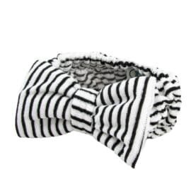 Ασπρόμαυρη Ριγέ Κορδέλα μαλλιών 24*8.6cm, Ava – By Upper Canada