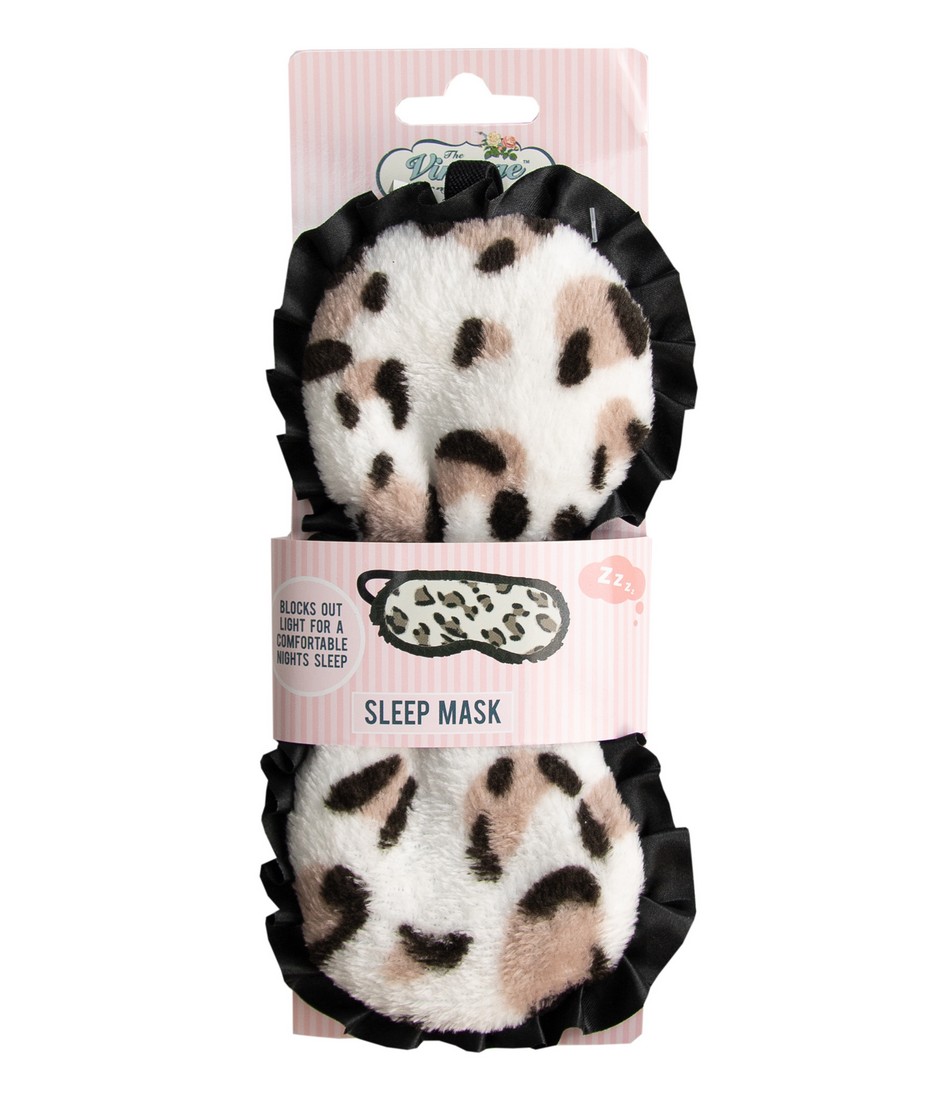 Fluffy Ασπρόμαυρη Λεοπάρ μάσκα ύπνου - By Upper Canada