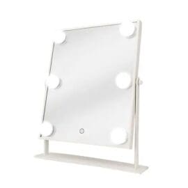 Επαγγελματικός λευκός καθρέφτης μακιγιάζ 25.4*35.5cm με LED φωτισμό, Hollywood – By Upper Canada