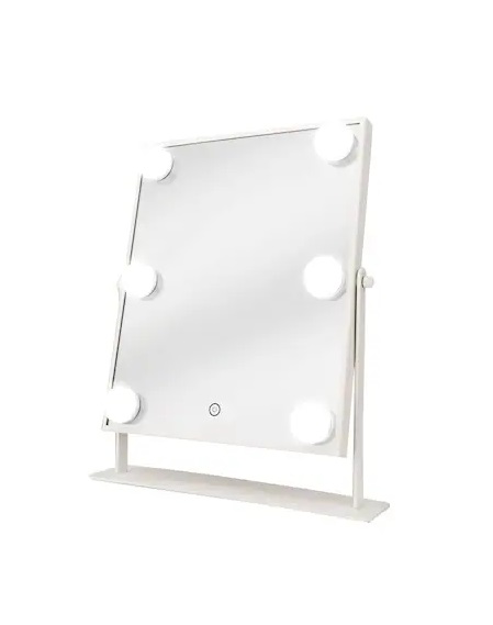 Επαγγελματικός λευκός καθρέφτης μακιγιάζ 25.4*35.5cm με LED φωτισμό, Hollywood - By Upper Canada