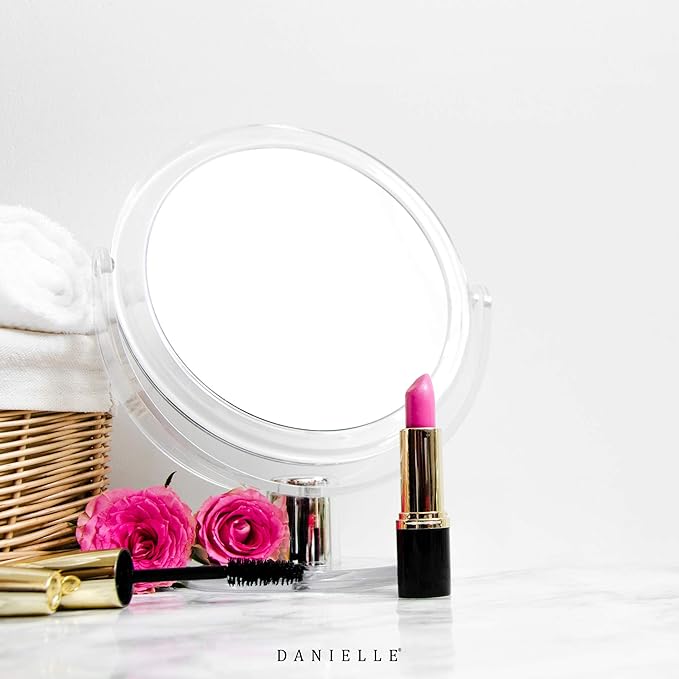 10Χ Μεγεθυντικός περιστρεφόμενος, διάφανος καθρέφτης με βάση, Gold Bow -By Upper Canada - Image 2