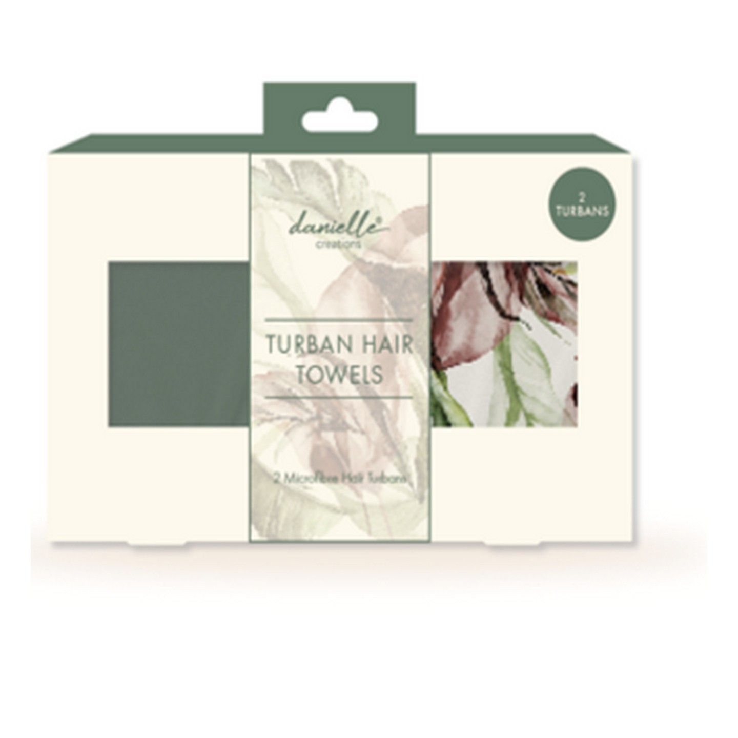 Στε με 2 Hair Turbans, Botanical Cream - By Upper Canada