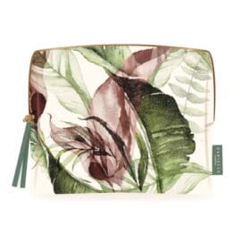 Εμπριμέ, Ορθογώνιο Botanical Cream Large Cosmetic Bag 22x16x10cm – By Upper Canada