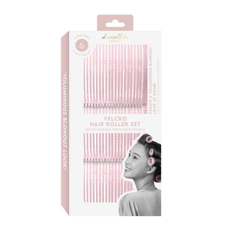 Velcro Ρολά μαλλιών Ροζ 12τμχ, Voluminous blow out look - By Upper Canada
