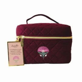 Μπορντώ Floral Vanity Case 21*15*15cm – By Upper Canada