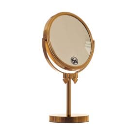 5Χ Μεγεθυντικός περιστρεφόμενος, χρυσαφί καθρέφτης διαμέτρου 25cm με βάση, Gold Bow -By Upper Canada