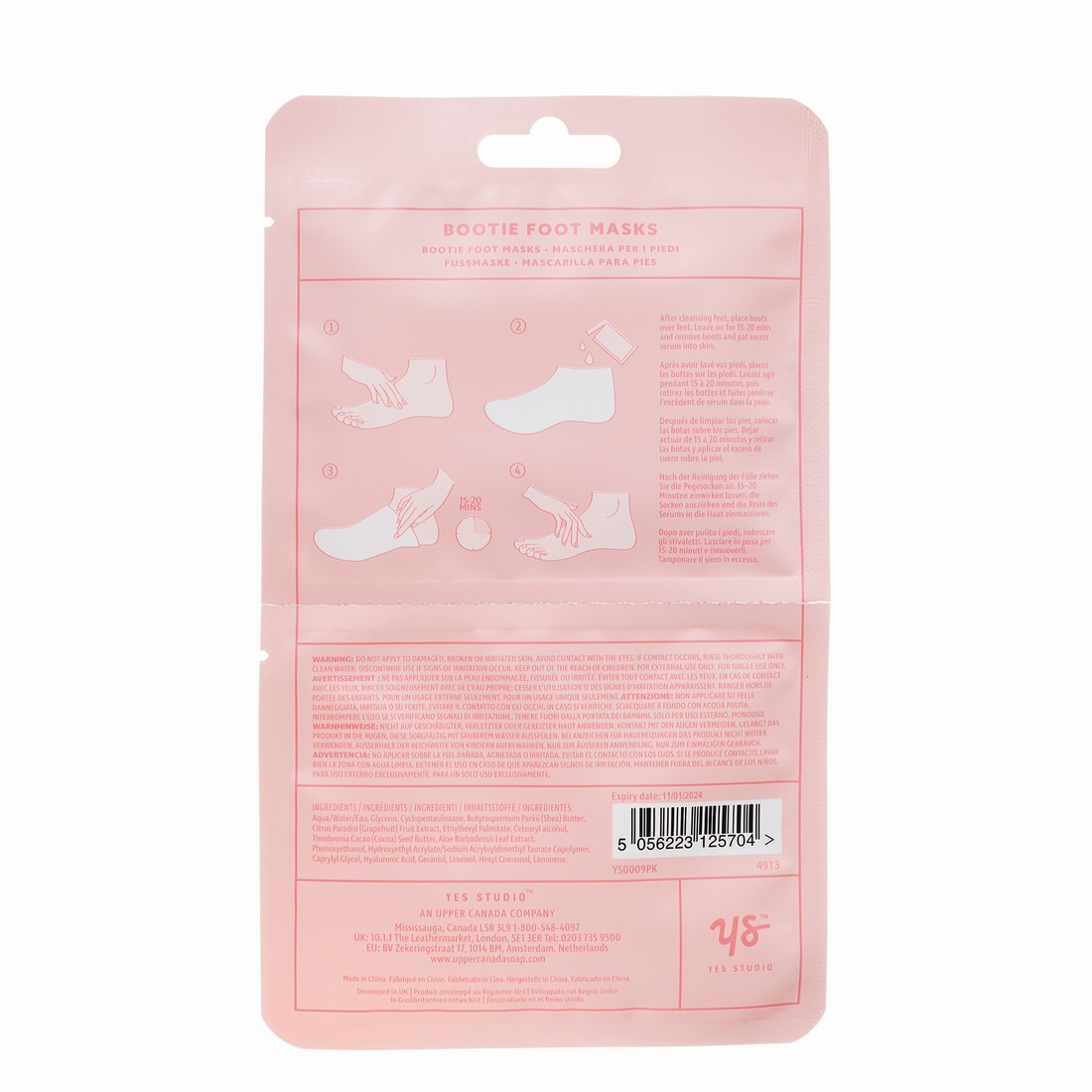 Ζευγάρι μασκών περιποίησης ποδιών με serum 25ml, Let's Play Footsie - By Upper Canada - Image 2