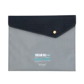 Γκρι Θήκη ατζέντας 27.2 x 22.8cm, Dream big and work hard – Mr Wonderful