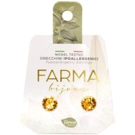 Υποαλλεργικά Σκουλαρίκια Κρύσταλλα Απαλό Χρυσοκίτρινο 715mm (BE66C04) Farma Bijoux