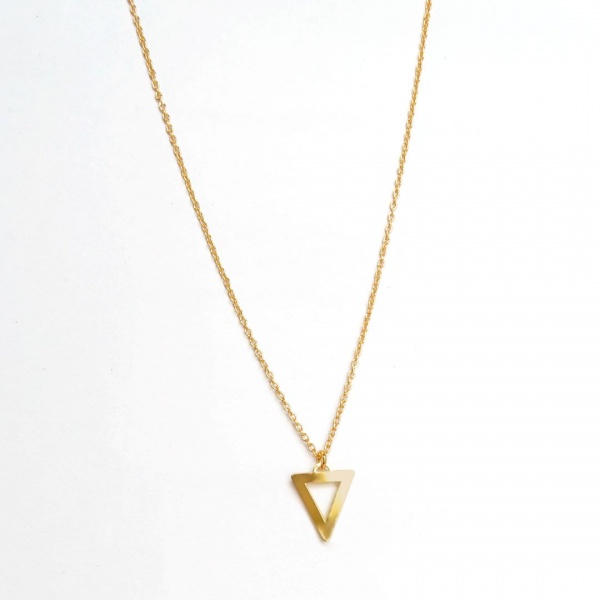 Υποαλλεργικό Κολιέ Χρυσό Με Τρίγωνο 36/42CM (1G3T) Farma Bijoux - Image 2