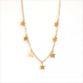 Υποαλλεργικό Κολιέ Επιχρυσωμένο Με Αστέρια 36/42CM (BE1G300) Farma Bijoux