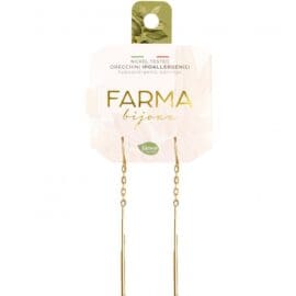 Υποαλλεργικά Σκουλαρίκια Χρυσά Κρεμαστά 650mm (BEPG004) Farma Bijoux