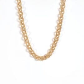 Υποαλλεργικό Κολιέ με Διπλή Χρυσή Αλυσίδα  (BE1GDC) Farma Bijoux