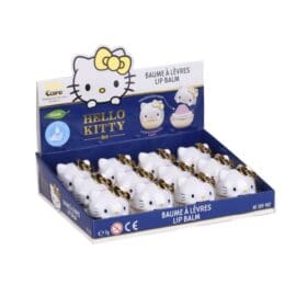 Lip Balm Hello Kiity Χρυσό Σε Σχήμα Μπάλας 7g Take Care (Stand 12 τεμάχια)