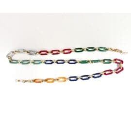 Αλυσίδα Γυαλιών Πολύχρωμη με Χρυσές Λεπτομέρειες Farma Bijoux