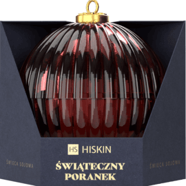 HiSkin – Glass Christmas Ball Candle 100% Soy, Μπορντό, 200ml – Christmas Dream