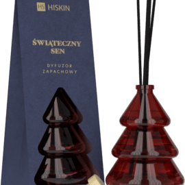 HiSkin – Glass Christmas Tree Diffuser maroon 100ml- Christmas Dream