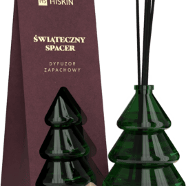 HiSkin – Glass Christmas Tree Diffuser maroon 100ml- Christmas Walk
