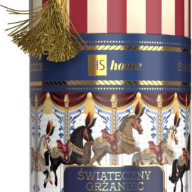 HiSkin Soy Candle Mulled Wine  200ml – Αρωματικό Κερί Σόγιας σε Χριστουγεννιάτικη Carousel Συσκευασία